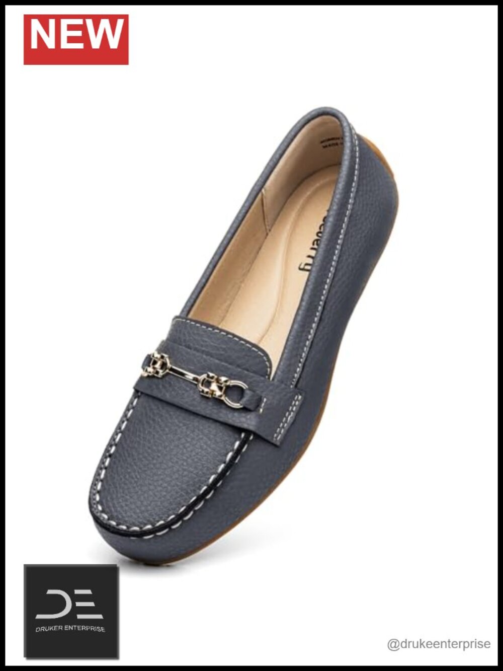 Comfort Leather Loafers Slip On Business Casual Flats Driving Mocs Walking Shoes